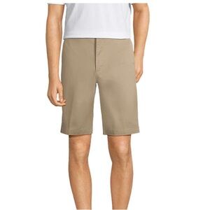 2 pairs Lands End 37 Men's 11" Plain Front Blend Chino Shorts EUC